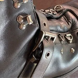 Prada | Shoes | Prada Buckled Leather Rodeo Boots Size 15 
